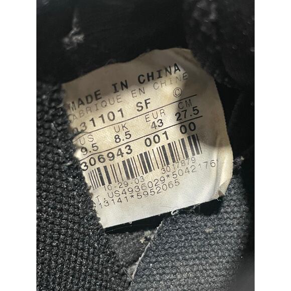 Nike Air Baseball Cleats Air Conversion Men's Size 9.5 Black 306943 001 00 - Picture 10 of 11